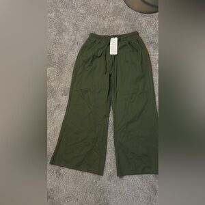 Green Wide-Leg Pants